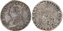 World Coins - France, Charles IX, Teston, 1567, Lyon, 3eme Type, Silver,