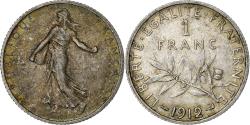 World Coins - Coin, France, Semeuse, Franc, 1912, , Silver, Gadoury:467