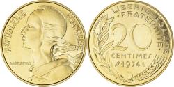 World Coins - Coin, France, Marianne, 20 Centimes, 1974, Paris, FDC,