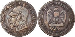 World Coins - France, Token, Napoléon III, Satirique, Bataille de Sedan, 1871,