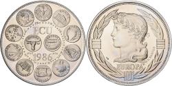 World Coins - France, Medal, Ecu Europa, Marianne, 1986, Copper-Nickel Gilt, Rodier,