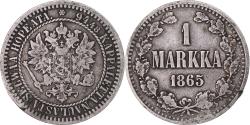 World Coins - Coin, Finland, Alexander II, Markka, 1865, Helsinki, , Silver, KM:3.1