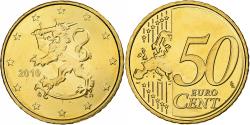 World Coins - Finland, 50 Euro Cent, 2010, Vantaa, Brass, , KM:128