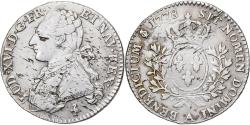 World Coins - France, Louis XVI, 1/5 Écu aux branches d'olivier, 1778, Paris, Silver