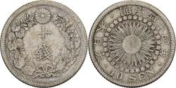 World Coins - Japan, Mutsuhito, 10 Sen, Meiji Era, Yr. 44 (1911), Silver,