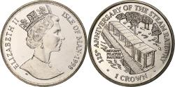 World Coins - Isle of Man, Elizabeth II, Crown, 125th Anniversary of the Steam Railway, 1998