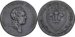 World Coins - United Kingdom, South Wales, Farthing, 1793, Copper,