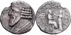 Ancient Coins - Kingdom of Parthia, Gotarzes II, Tetradrachm, 50-51, Seleukeia, Billon