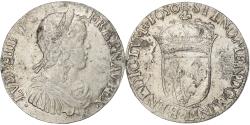 World Coins - France, Louis XIV, 1/2 Écu à la mèche longue, 1650, Bayonne, Silver