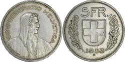World Coins - Coin, Switzerland, 5 Francs, 1953, Bern, , Silver, KM:40