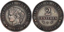 World Coins - Coin, France, Cérès, 2 Centimes, 1891, Paris, , Bronze, KM:827.1