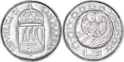 World Coins - Coin, San Marino, 5 Lire, 1973, Rome, , Aluminum, KM:24