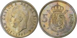 World Coins - Spain, Juan Carlos I, 5 Pesetas, 1983, Copper-nickel, , KM:823