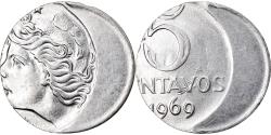 World Coins - Coin, Brazil, 5 Centavos, 1969, planchet error, , Stainless Steel