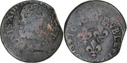 World Coins - France, Louis XIII, Double Tournois, 164[?], Copper,
