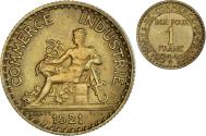 World Coins - Coin, France, Chambre de commerce, Franc, 1921, Paris, Bon Pour,