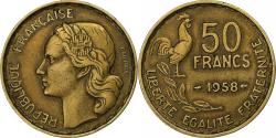 World Coins - France, 50 Francs, Guiraud, 1958, Paris, Cupro-Aluminium,