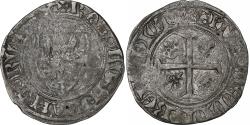 World Coins - France, Charles VI, Blanc Guénar, 1389-1422, Angers, Billon,