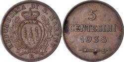 World Coins - Coin, San Marino, 5 Centesimi, 1938, Rome, , Bronze, KM:12