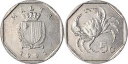 World Coins - Coin, Malta, 5 Cents, 1991