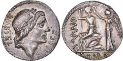 Ancient Coins - Caecilia, Publicia, Postumia, Denarius, 95-92 BC, Rome, Silver,