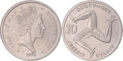 World Coins - Coin, Isle of Man, 10 Pence, 1992