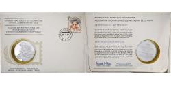 World Coins - Czechoslovakia, Medal + stamp, International Society of Postmasters, 1977