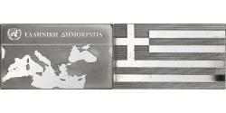 World Coins - France, Medal, United Nations Flags, Greece, Silver,