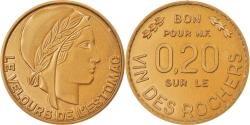 World Coins - Coin, France, Vin des Rochers, Le Velours de l'Estomac, Paris, 0.20 Franc