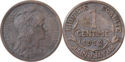World Coins - France, 1 Centime, Daniel-Dupuis, 1912, Paris, Bronze,