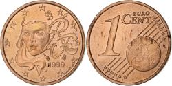World Coins - France, Euro Cent, 1999, Paris, Copper Plated Steel,
