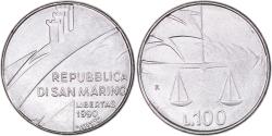 World Coins - Coin, San Marino, 100 Lire, 1990, Rome, , Acier inoxydable, KM:254