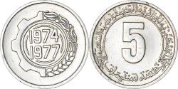 World Coins - Coin, Algeria, 5 Centimes, 1974, , Aluminum, KM:106