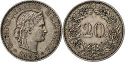 World Coins - Switzerland, 20 Rappen, 1955, Bern, Copper-nickel, , KM:29a