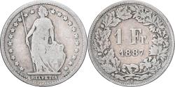 World Coins - Coin, Switzerland, Franc, 1887, Bern, , Silver, KM:24