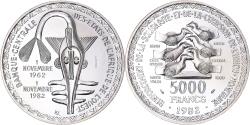 World Coins - Coin, West African States, 5000 Francs, 1982, Monnaie de Paris, ESSAI,