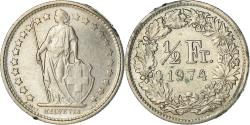 World Coins - Coin, Switzerland, 1/2 Franc, 1974, Bern, , Copper-nickel, KM:23a.1