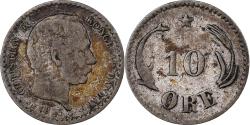 World Coins - Denmark, Christian IX, 10 Øre, 1875, Copenhagen, Billon,