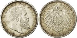 World Coins - Coin, German States, WURTTEMBERG, Wilhelm II, 2 Mark, 1907, Freudenstadt