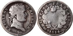 World Coins - Coin, France, Napoléon I, Franc, 1814, Toulouse, , Silver, KM:692.10