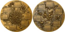 World Coins - France, Medal, Calendrier, Fiat Lux, 1971, Bronze,
