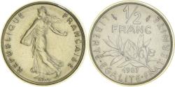 World Coins - Coin, France, Semeuse, 1/2 Franc, 1987, Paris, FDC, , Nickel, KM:931.1