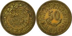 World Coins - Tunisia, 50 Millim, AH 1380/1960, Brass, , KM:308
