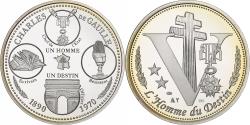 World Coins - France, Medal, Général De Gaulle, 1890-1970, Silver, Proof,