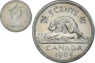 World Coins - Coin, Canada, 5 Cents, 1984