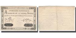 World Coins - France, 5 Livres, 1791, Corset, 1791-09-28, EF(40-45), KM:A49, Lafaurie:144