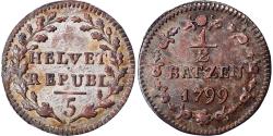 World Coins - Coin, Switzerland, 1/2 Batzen, 1799, , Billon, KM:A6