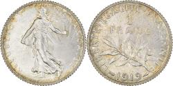 World Coins - Coin, France, Semeuse, Franc, 1919, Paris, , Silver, KM:844.1