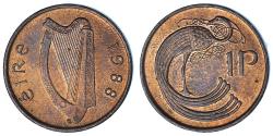 World Coins - Coin, Ireland, Penny, 1988