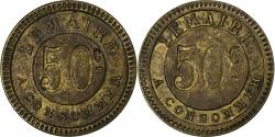 World Coins - France, 50 Centimes, Lemaire, Brass,
